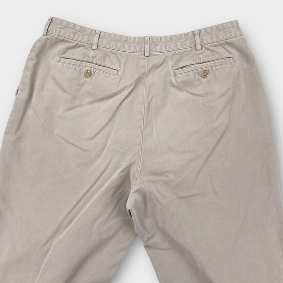 VINTAGE Banana Republic Safari Pants Mens 38x30 Khaki Twill Relaxed Trousers - Picture 5 of 16